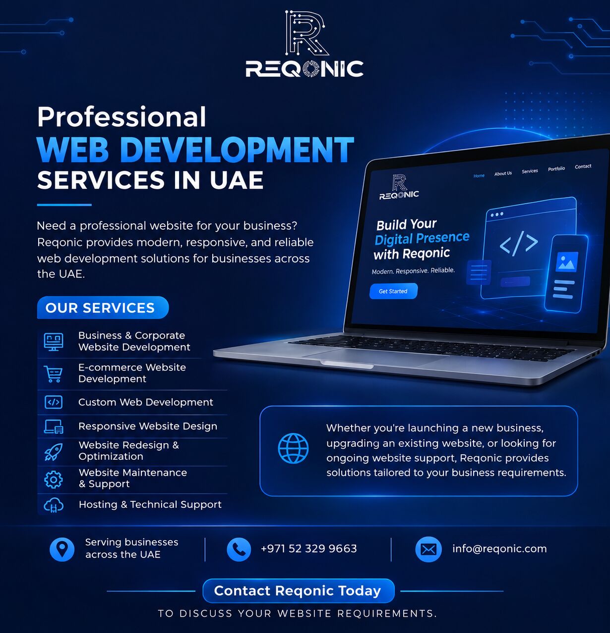 Dubai, Web Design & Development, Reqonic &ndash; Professional Web Development Services In UAE