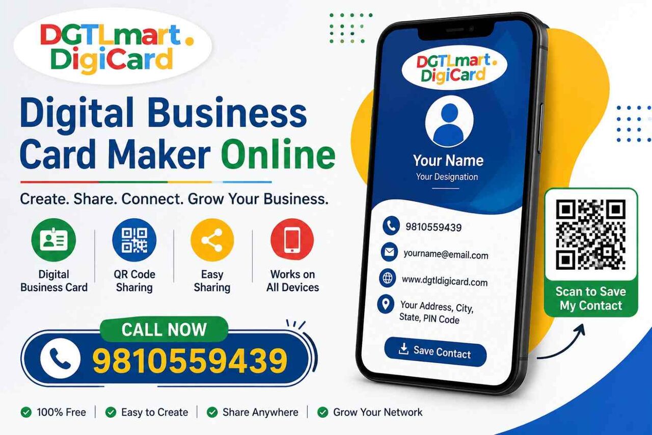Faridabad, Marketing, Free Digital Business Card Maker Online | DGTL DigiCard