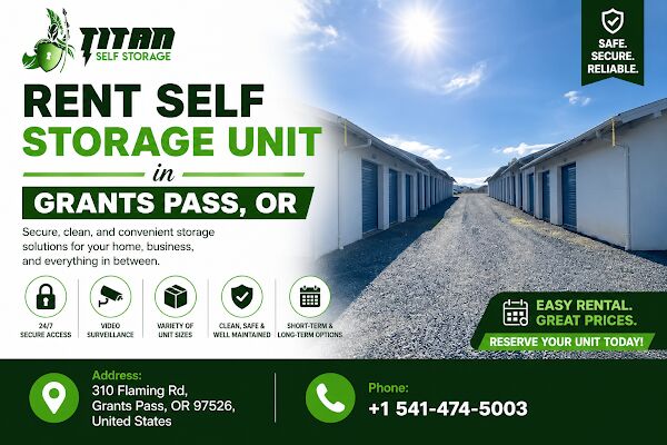 New York, Real Estate, Riverside Storage Units In Grants Pass | Titan Self Storage