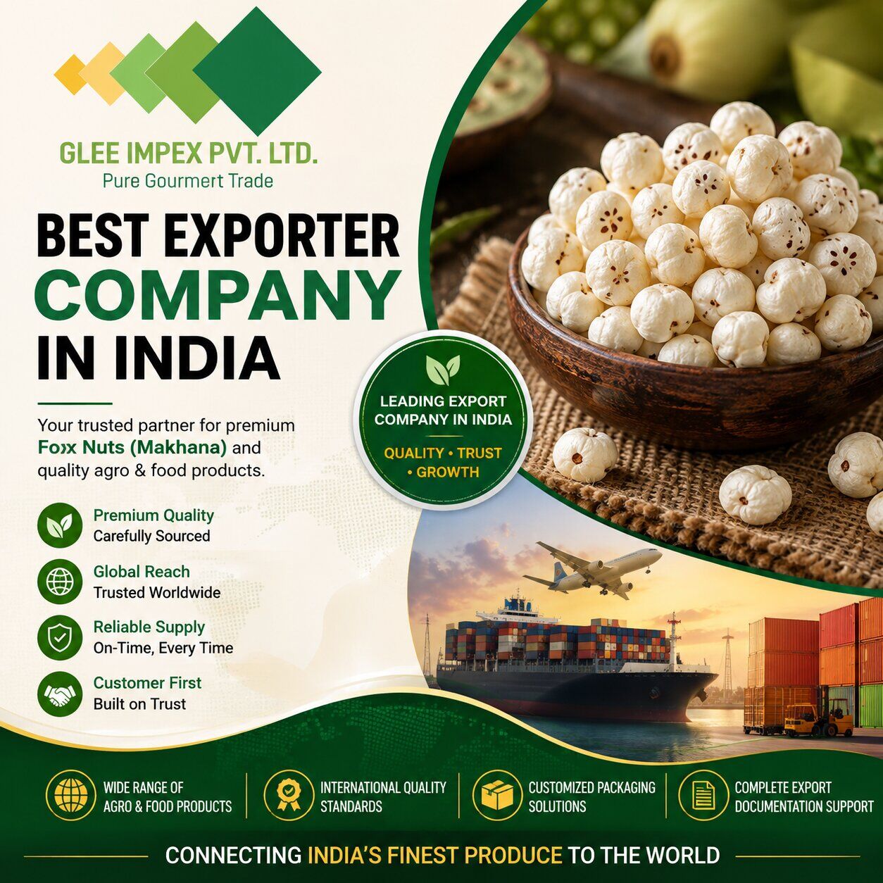 Mumbai, Food, Best Exporter Company In India | Glee Impex Makhana Exporter