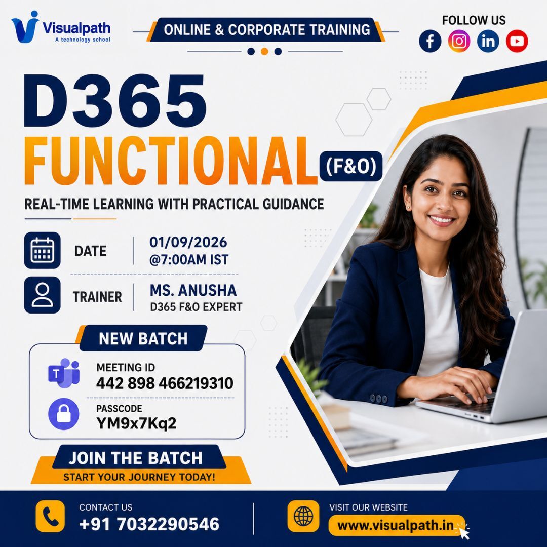 Hyderabad, Education, D365 Finance And Operations Training | Online New Batch Starts