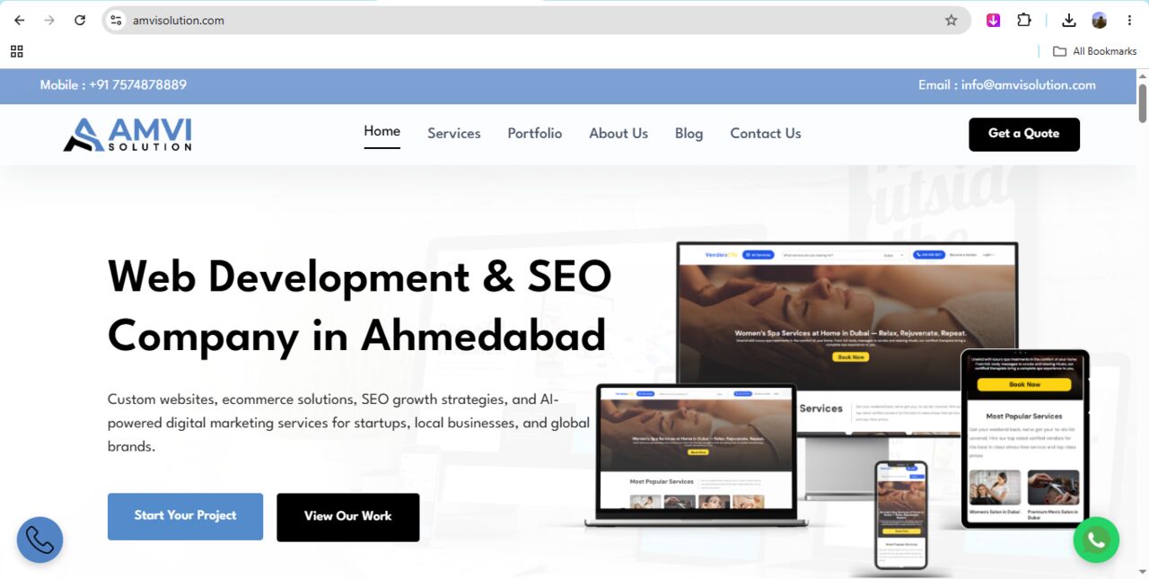Ahmedabad, Web Design & Development, Amvi Solution