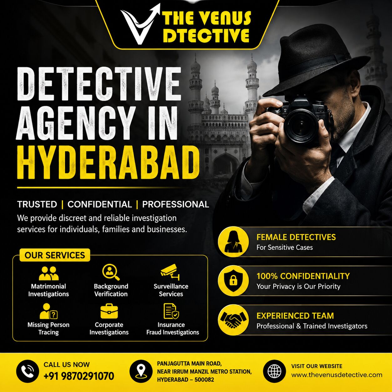 Hyderabad, Legal, Detective Agency In Hyderabad | Venus Detective