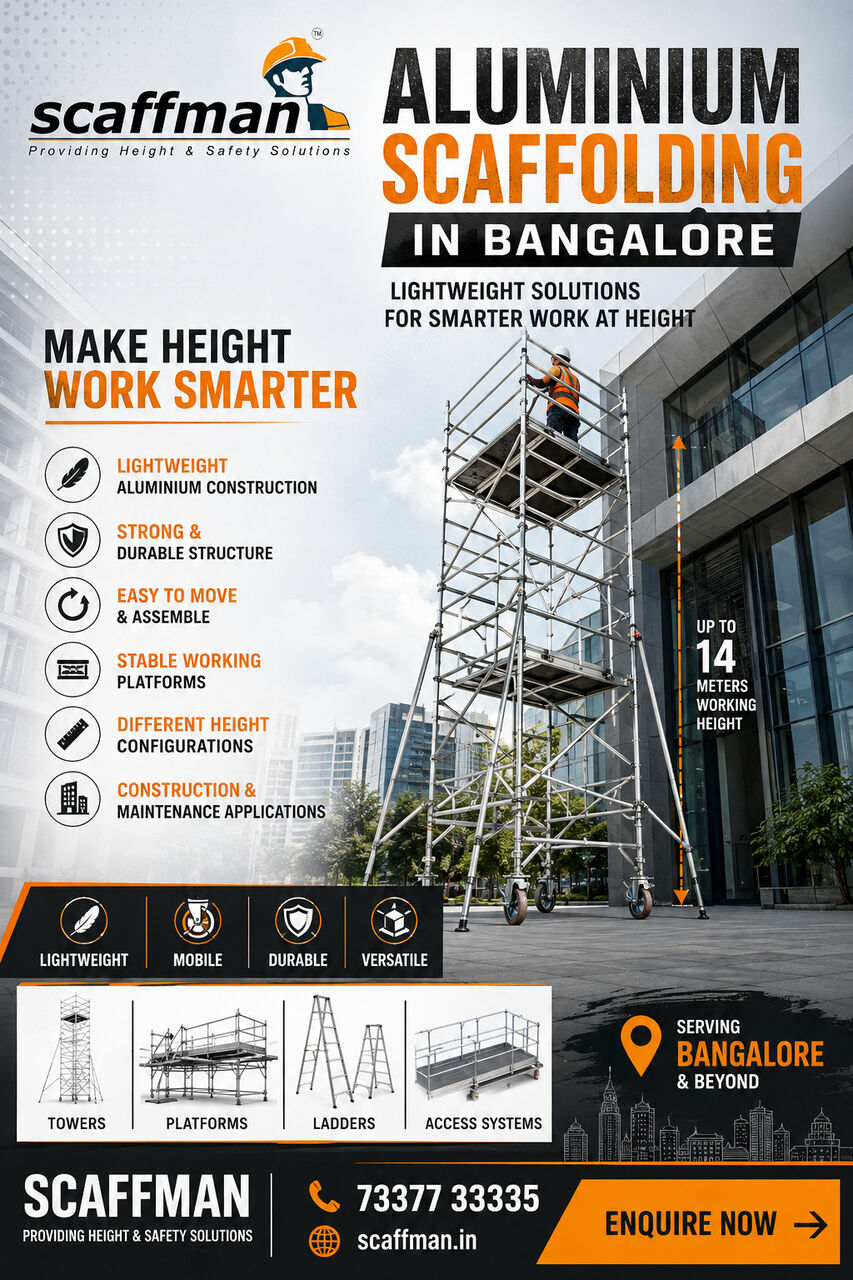 Bangalore, Construction, Quality Aluminium Scaffolding In Bangalore