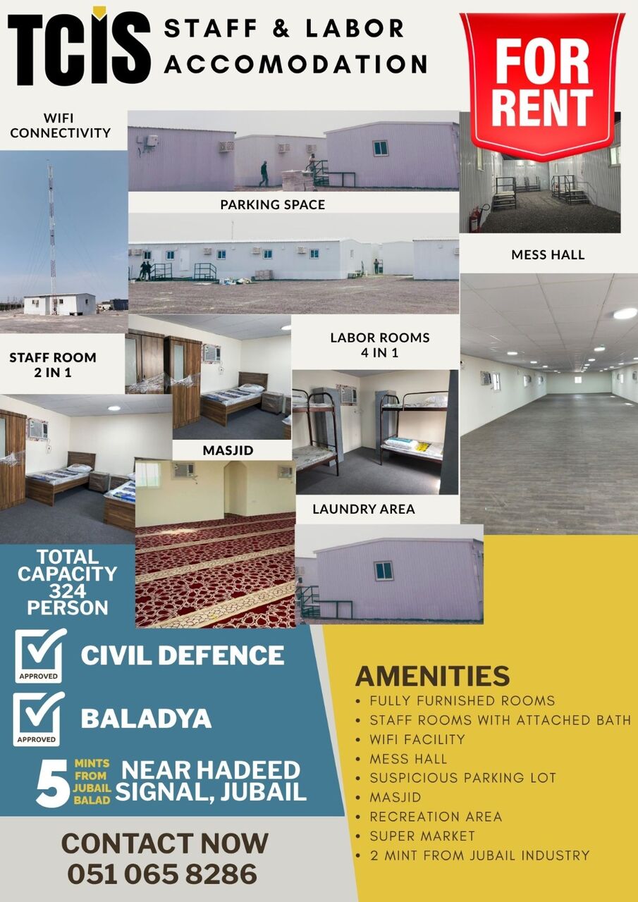 Jubail, Staff Accommodation, STAFF ACCOMMODATION