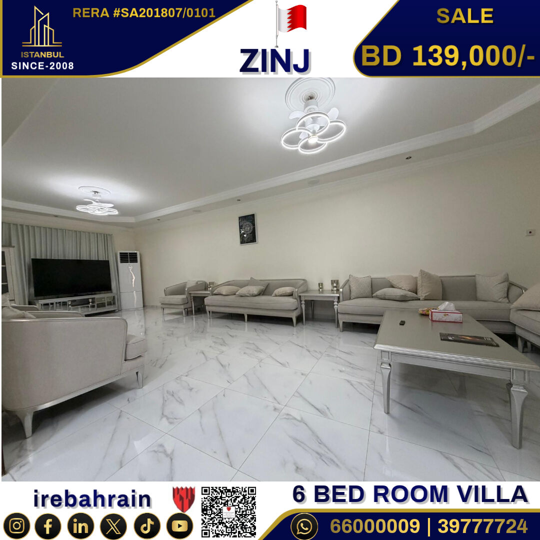 Zinj, Real Estate For Sale, BHD 139000,  6 BR,  Own A Villa In Zinj Area For Just