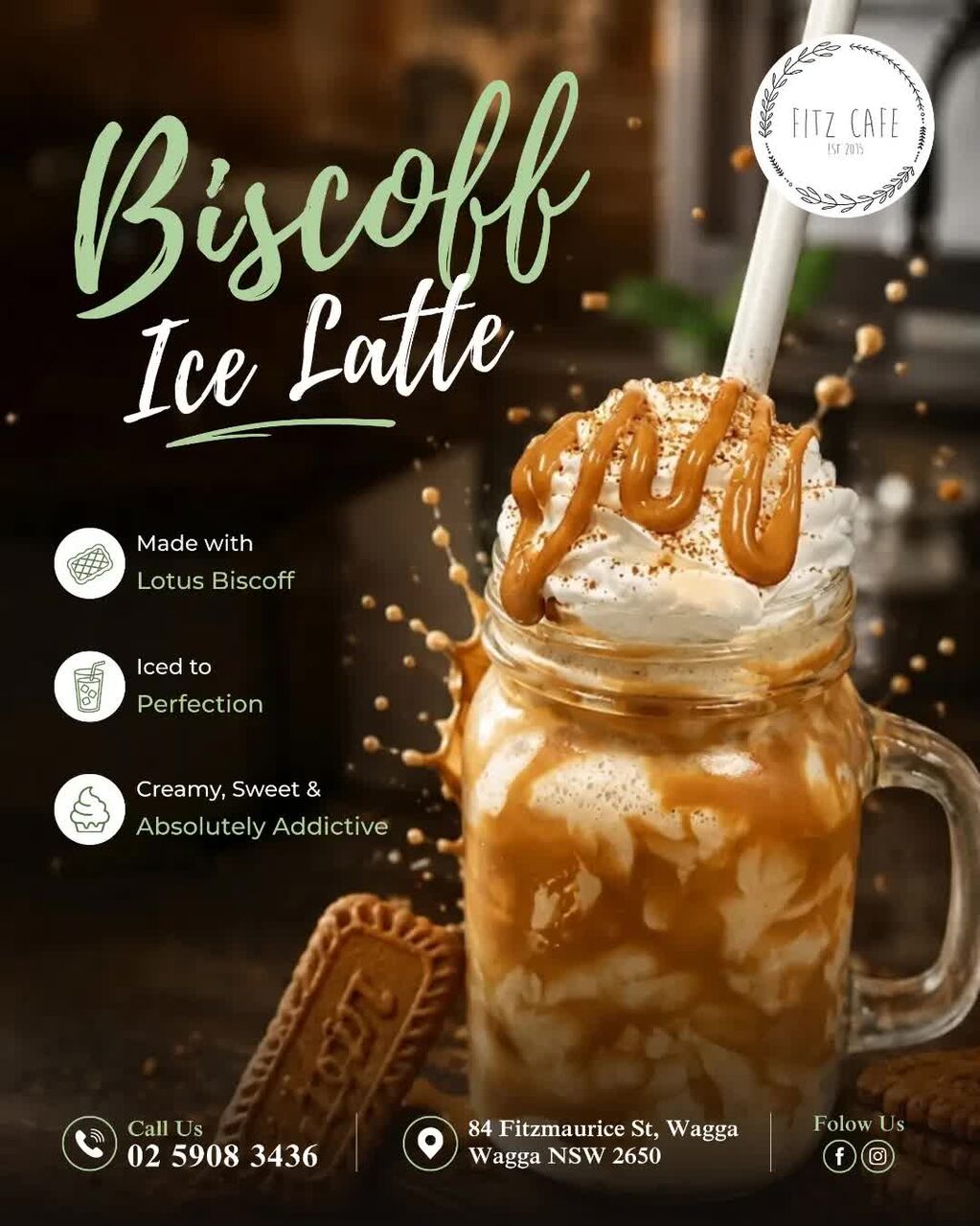 Sydney, Restaurants, Biscoff Ice Latte - Creamy & Indulgent Coffee Treat