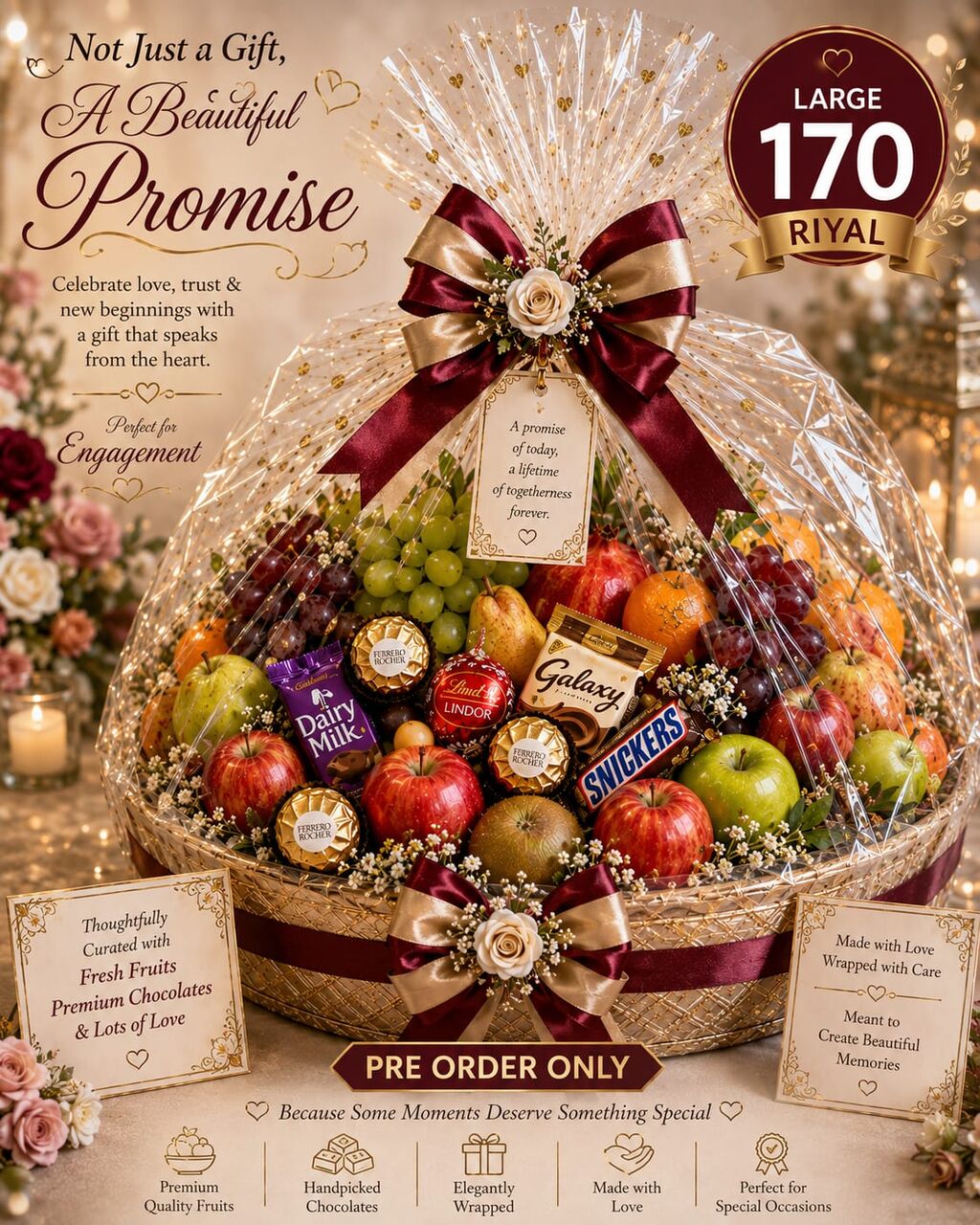 Jeddah, Food, SAR 35,  Fruit Basket For Your Love One And An Occasions