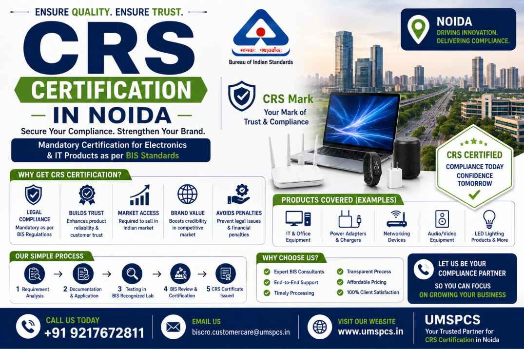 Noida, Business, BIS CRS Certification In Noida
