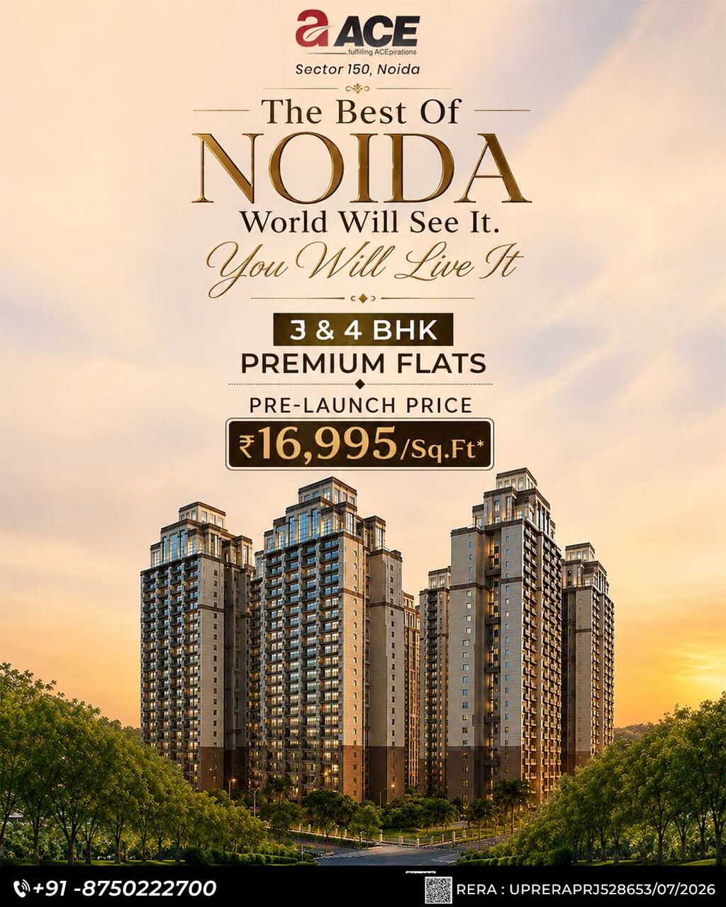 Noida, Real Estate For Sale, INR 32,  2 BR,  1900 Sq. Feet,  ACE Arte &ndash; Luxury Apartments In Noida