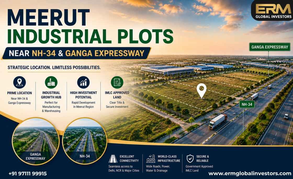 Noida, Industrial Land, Meerut Industrial Plots | Near NH-34 & Ganga Expressway