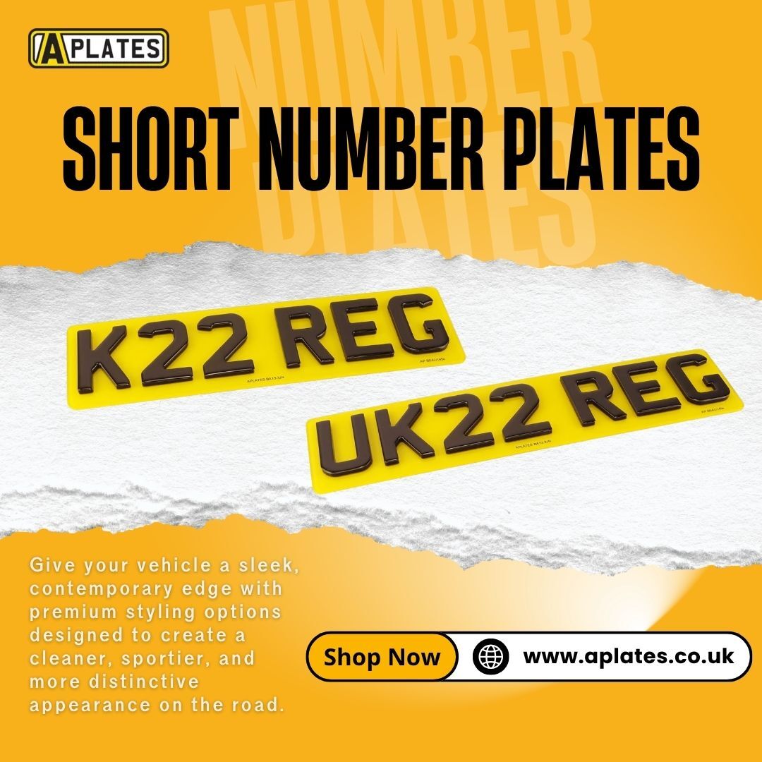 London, Auto Parts, Short Number Plates For Modern Vehicle Styling