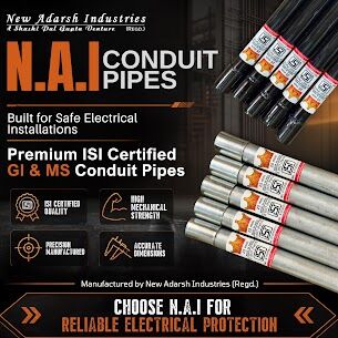 Punjab, Materials, N.A.I. Premium ISI Certified GI & MS Conduit Pipes