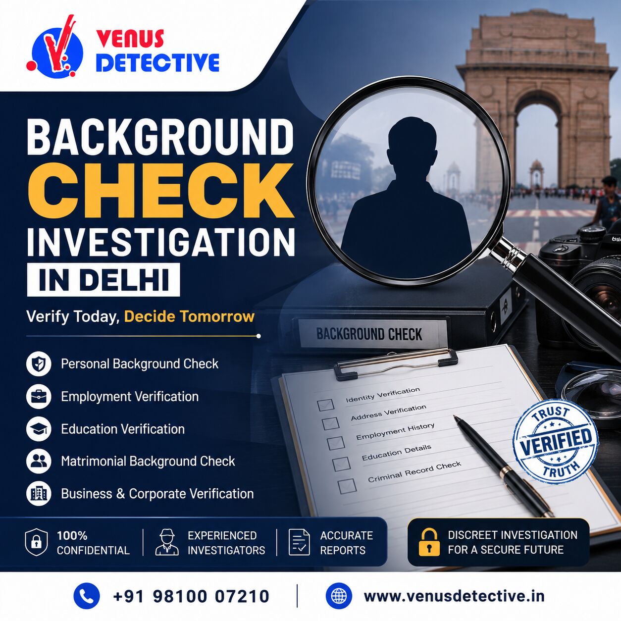 New Delhi, Legal, Background Check Investigation In Delhi | Private Detective Verification Services