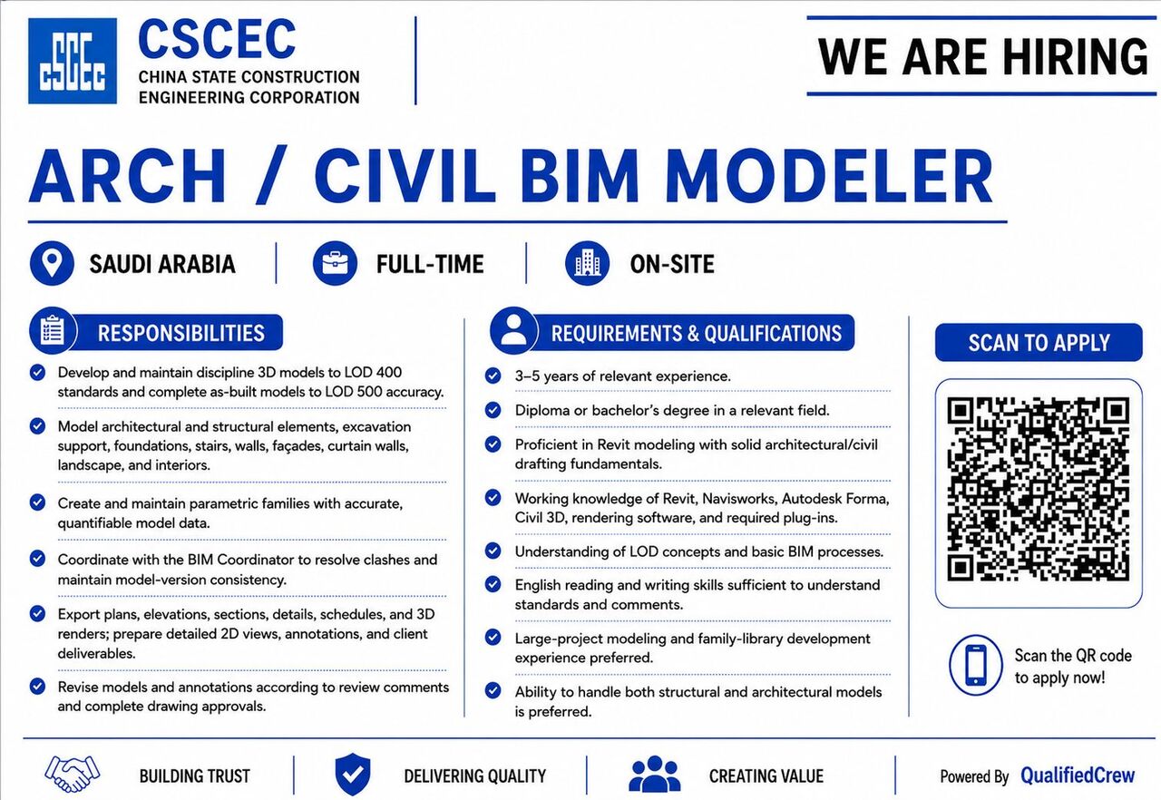 Riyadh, Jobs, Arch \ Civil Bim Modeler
