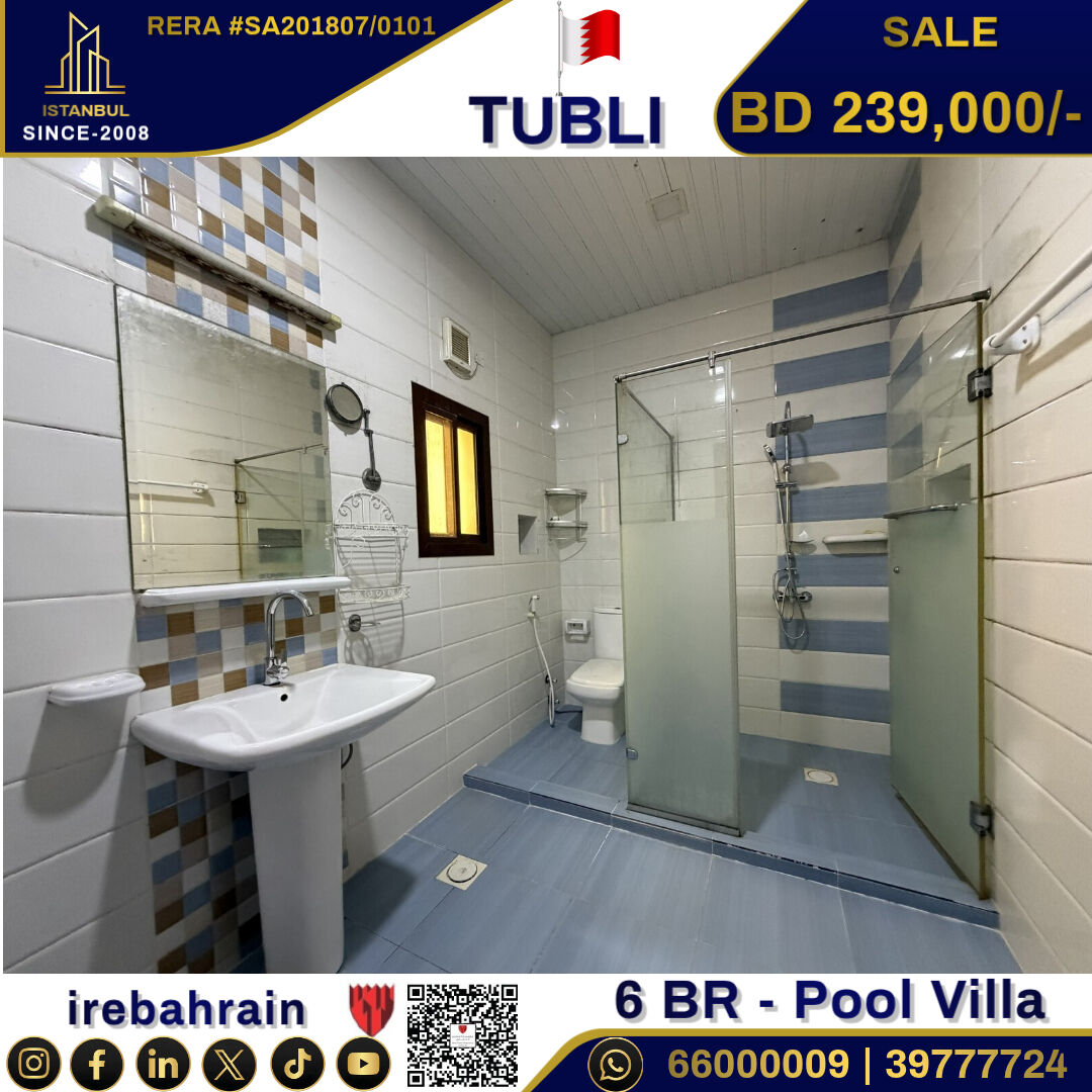 Tubli, Real Estate For Sale, BHD 239000,  6 BR,  Luxurious Pool Villa For Sale In Tubli