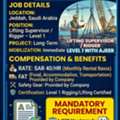 🚨 URGENT HIRING – LIFTING SUPERVISOR / RIGGER ON HOURLY RENTAL🚨
