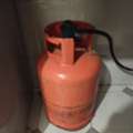 SAR 350,  Gas Cylinder With Portable Double Burner Gas Stove And LPG Regulator With Rubber Hose