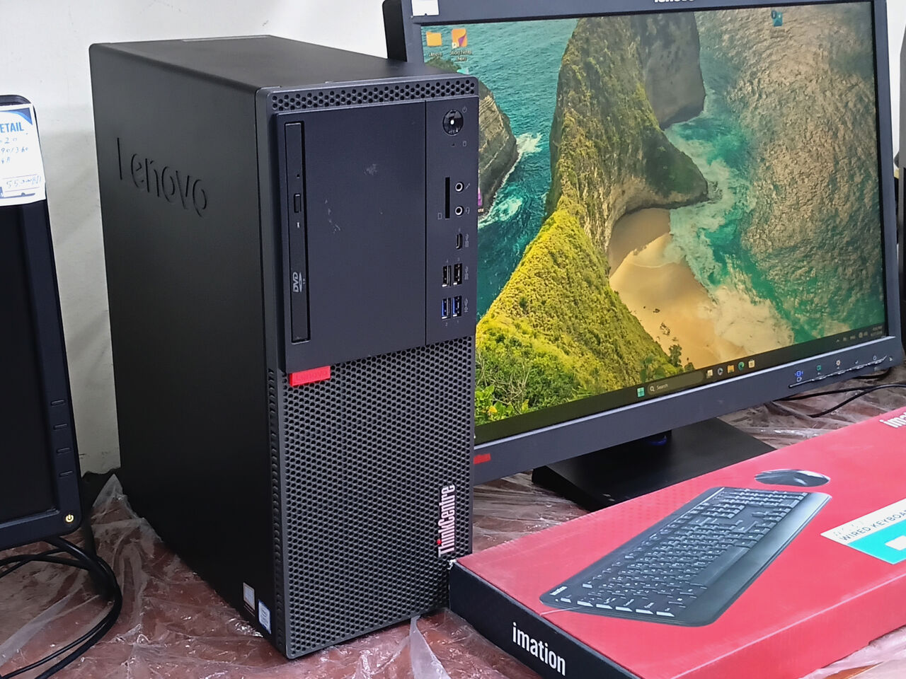 Riffa, Computers, BHD 130,  Lenovo I7-8700 Turbo 4.60 GHz DDR4 16GB RAM/250GB PLUS 1TB SSD 22&rsquo;&rsquo; Monitor