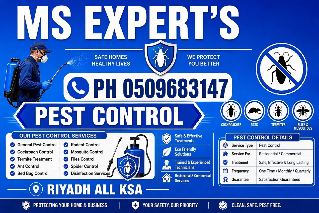 Al Waha, Pest Control, MS PEST CONTROL COCKROACH🪳SPRAYS (⁠✧💚⁠✧⁠) BED BUGS💚SOLUTION BEST PRICE(0509683147)