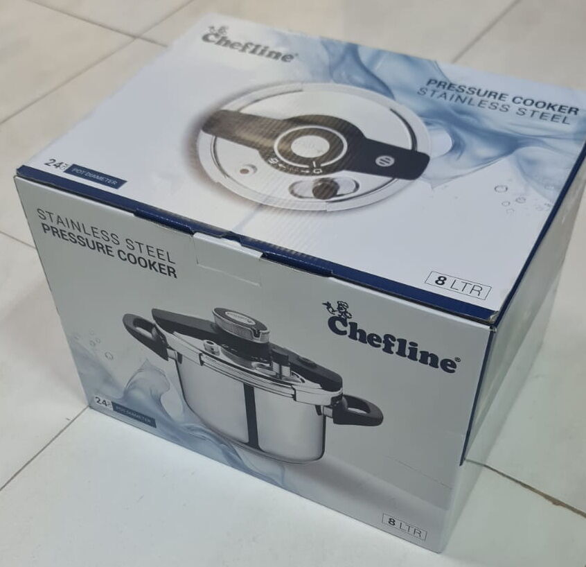 Jubail, Appliances, SAR 120,  Chefline Stainless Steel Pressure Cooker 8L &ndash; SAR 120