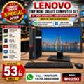 BHD 53,  LENOVO Tiny Mini Computer Set (Built In WiFi & Bluetooth) 19" HD Monitor 8GB RAM 128GB M.2