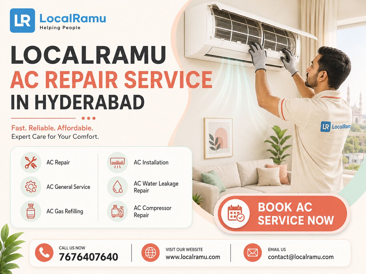 Hyderabad, Appliance Repair, Stay Cool With LocalRamu AC Repair Service In Hyderabad