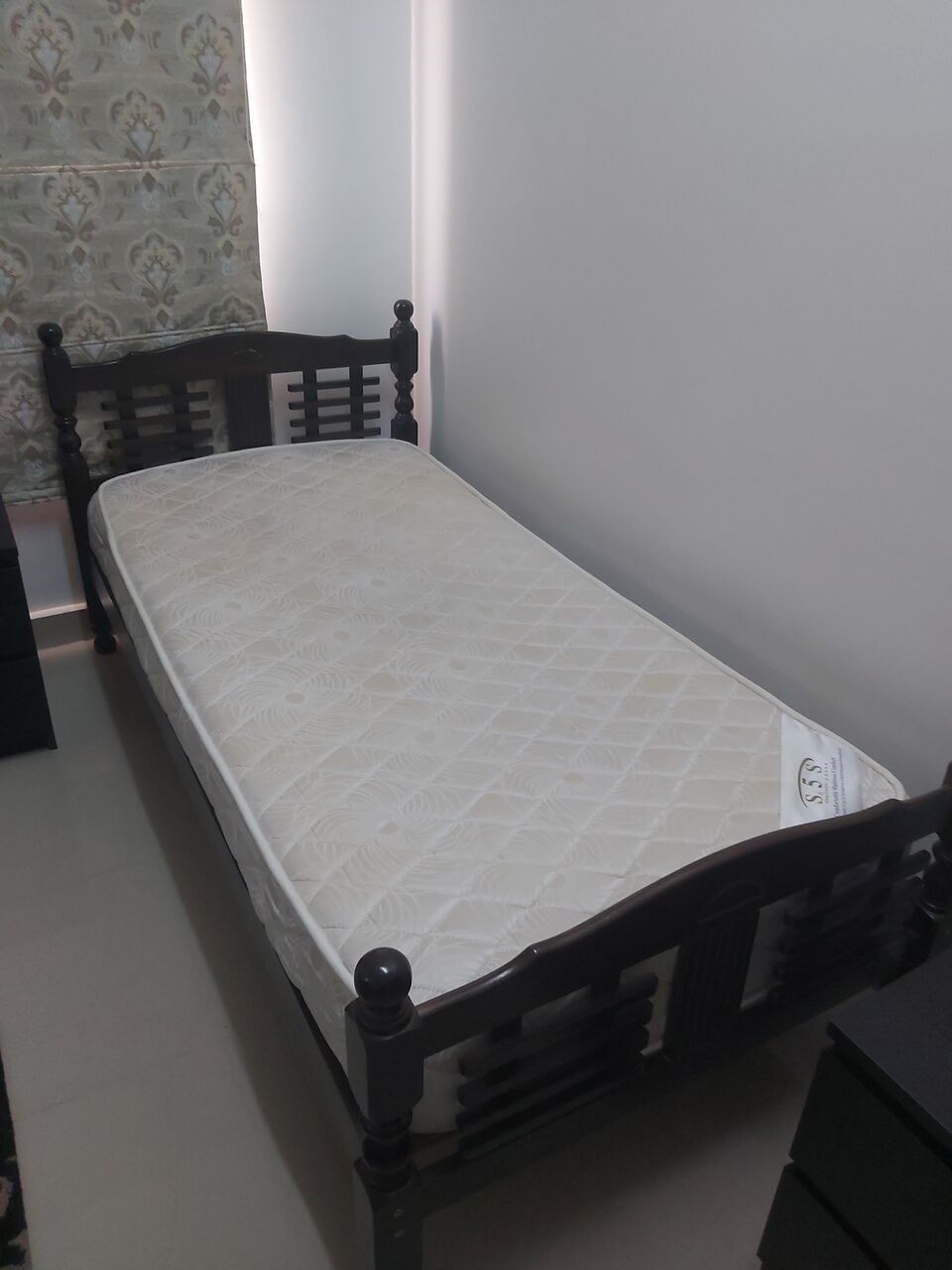 Dammam, Furniture, SAR 375,  New Wooden Bed 1m X 2m --- With Mattress