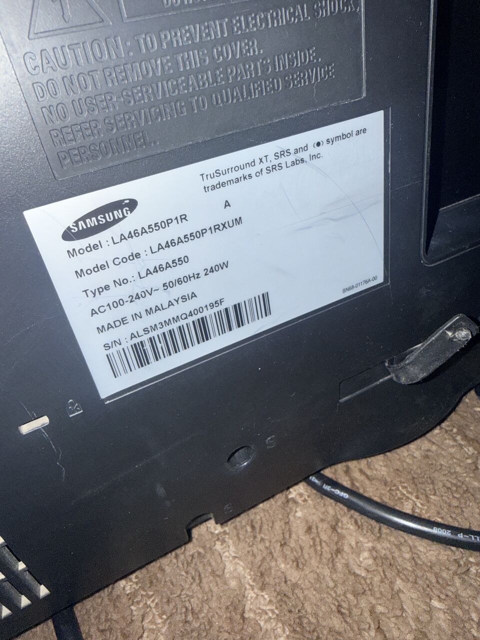 Riyadh, Household Items, SAR 250,  Samsung Television 46&rdquo;, Non Smart With Remote
