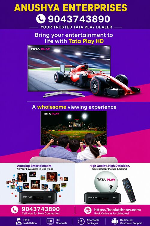Chennai, Electronics, INR 3600,  Tata Play New DTH Connection Offers In Tindivanam | 9043743890