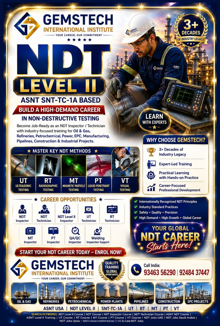 Ajman, Education, NDT Inspector And Supervisor Suitable Course