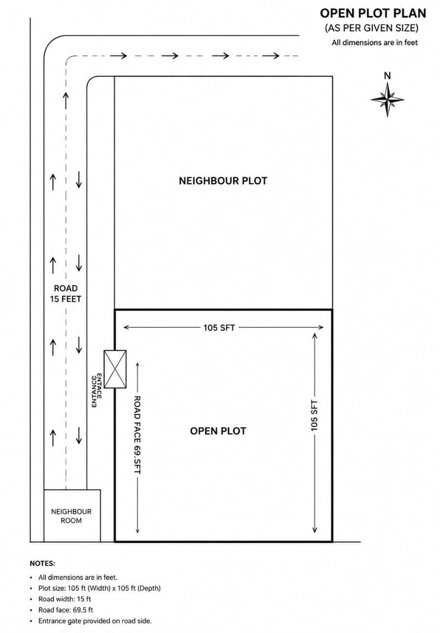 Hyderabad, Residential Plots, INR 3800000,  125 Sq. Yard,  Open Residential Plot For Sale In Kismatpura, Close To LV Prasad Eye Institute