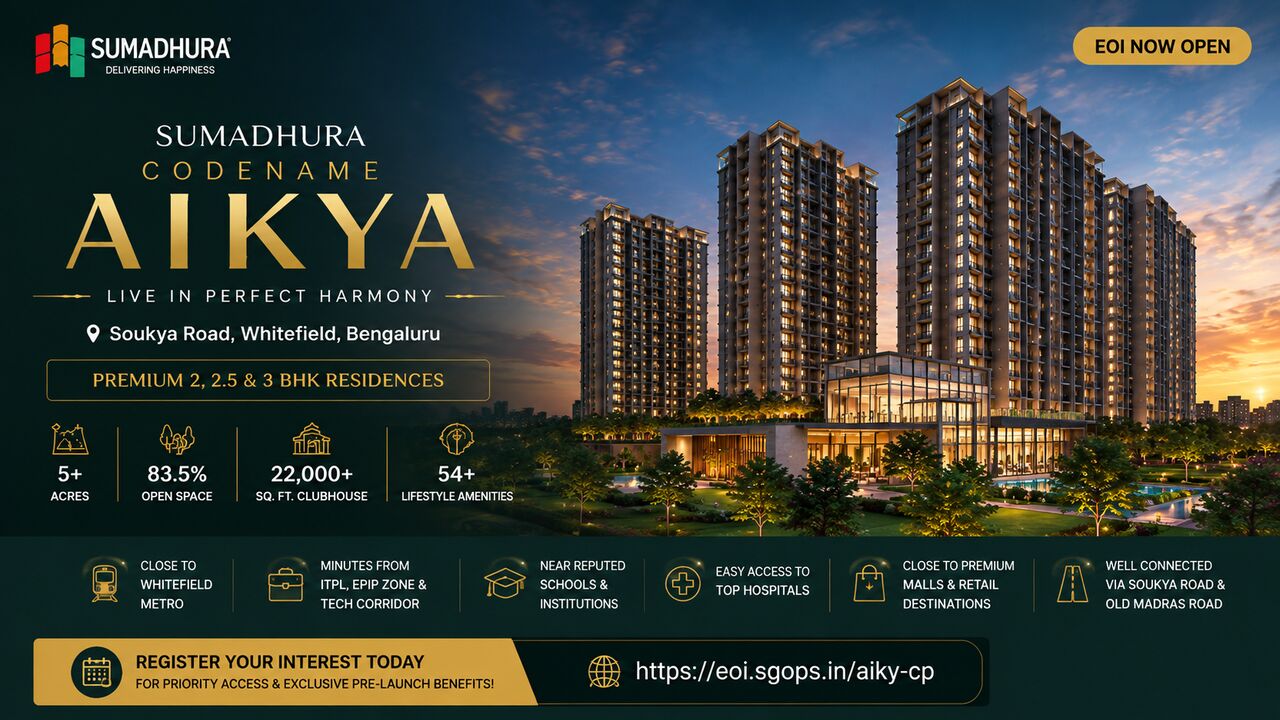 Mumbai, Businesses For Sale, Sumadhura Codename AIKYA &ndash; Premium Apartments In Whitefield