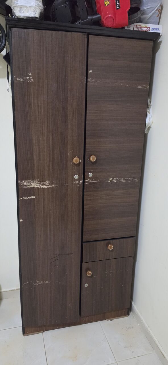 Akrabia, Furniture, SAR 1,  Single Bed With Matters, 2 Door Cubboard, Mirror For Sale In Reasonable Price
