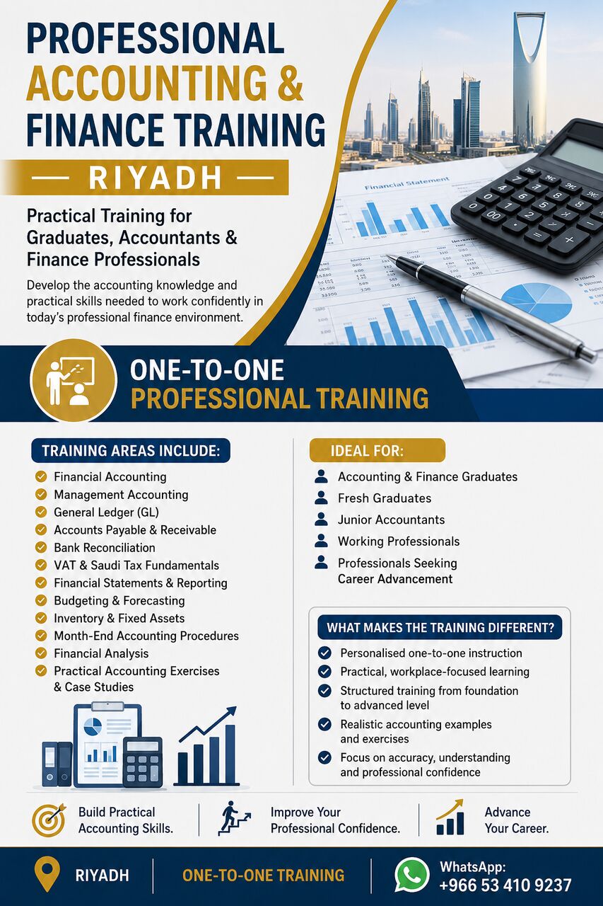 Riyadh, Lessons Offered, Advance Your Career With Professional Accounting & Finance Training | Riyadh