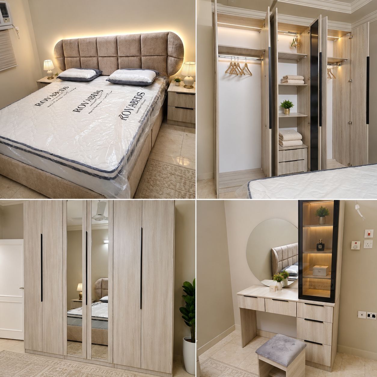 Jeddah, Furniture, SAR 1,  COMPLETE WOODEN BEDROOM FURNITURE SETS IN UNIQUE DESIGNS AND BEST QUALITY