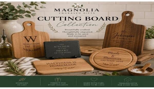 New York, Appliances, USD 49,  Custom Cutting Boards: Personalized Wooden Gifts &ndash; Magnolia Engraved Gifts