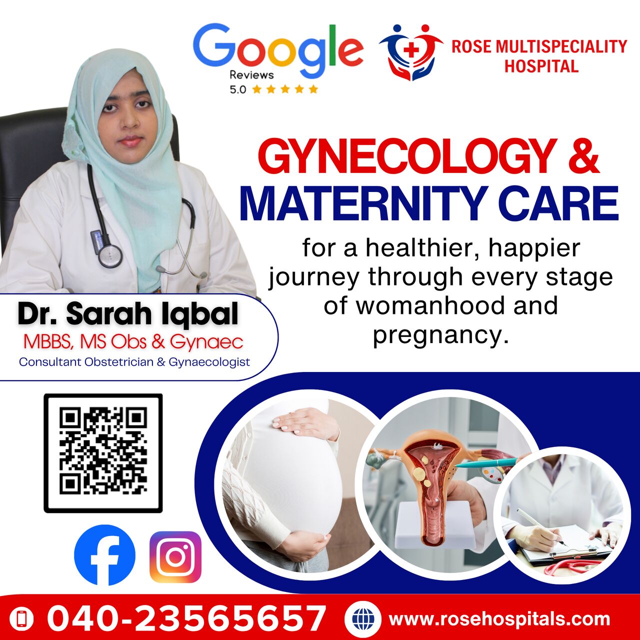 Hyderabad, Health & Beauty Items, INR 500,  Orthopedic Hospital In Tolichowki Hyderabad | OBS & Gynaecology | Rose Multispeciality Hos