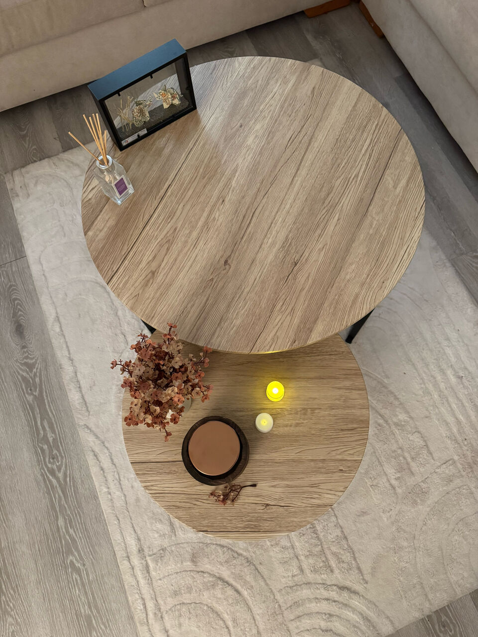 Riyadh, Furniture, SAR 450,  Modern Nesting Side Tables – Set Of 2 طاولة قهوه، طاولة غرفة معيشه