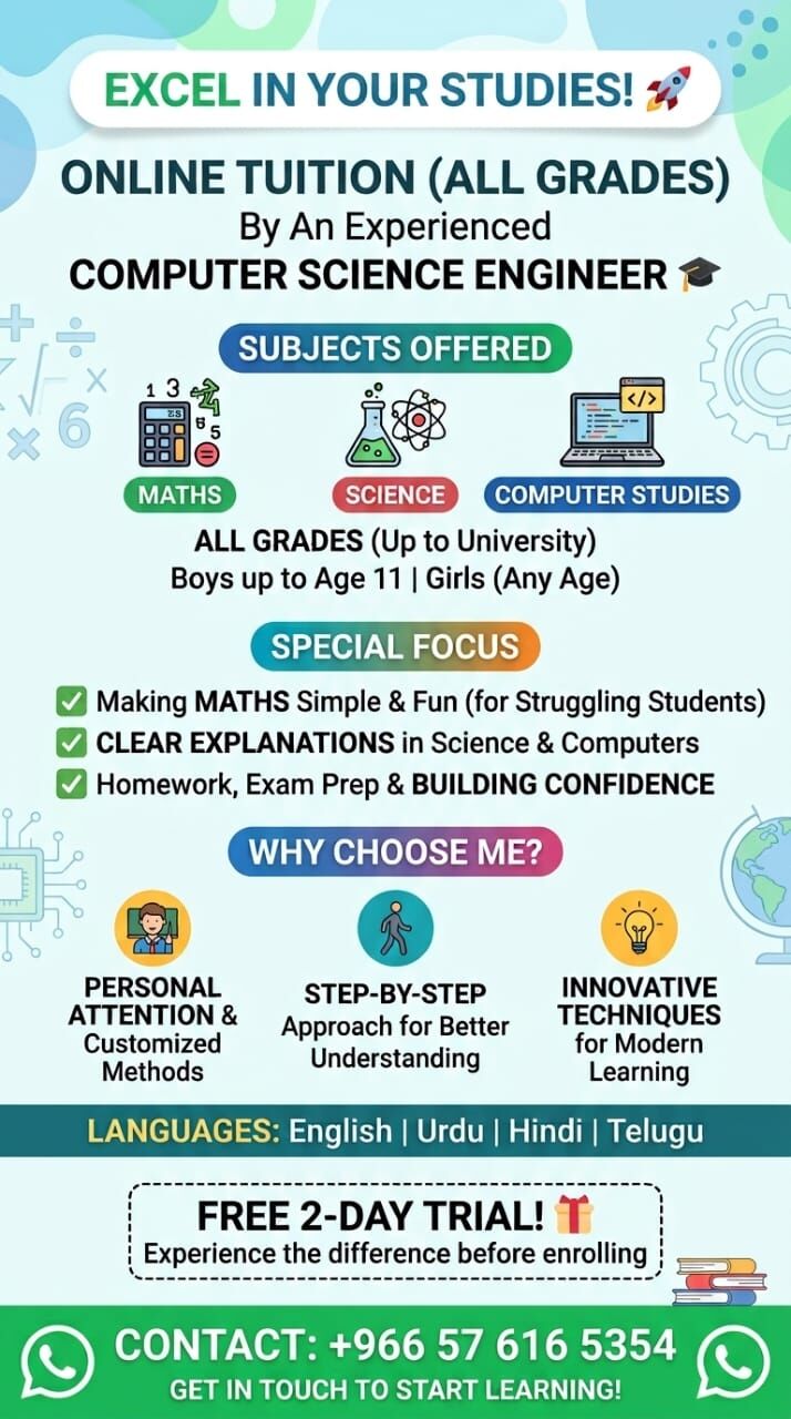 Khobar, Lessons Offered, Learn Smarter, Not Harder &ndash; Online Tuition For All Grades