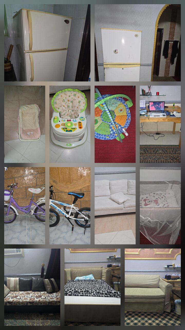 Yanbu, Household Items, SAR 100,  Refrigerator Lg & Falcon,Sofa 2,Baby Walker,Baby Cot & Mattress,Bicyclee,Study Table