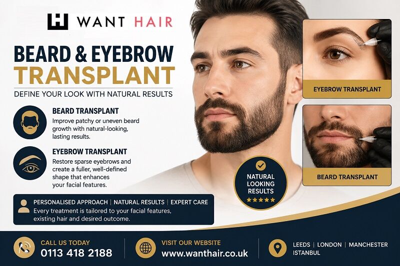 London, Beautician, Beard & Eyebrow Transplant - Define Your Look With Natural Results