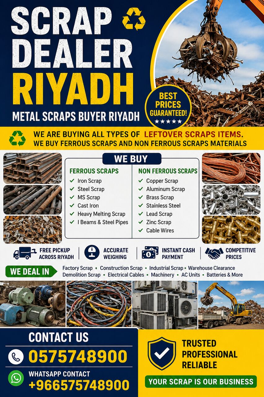 Al Kharj, Items Wanted, Metal Scrap Dealer Riyadh Scraps Buyer 0575748900