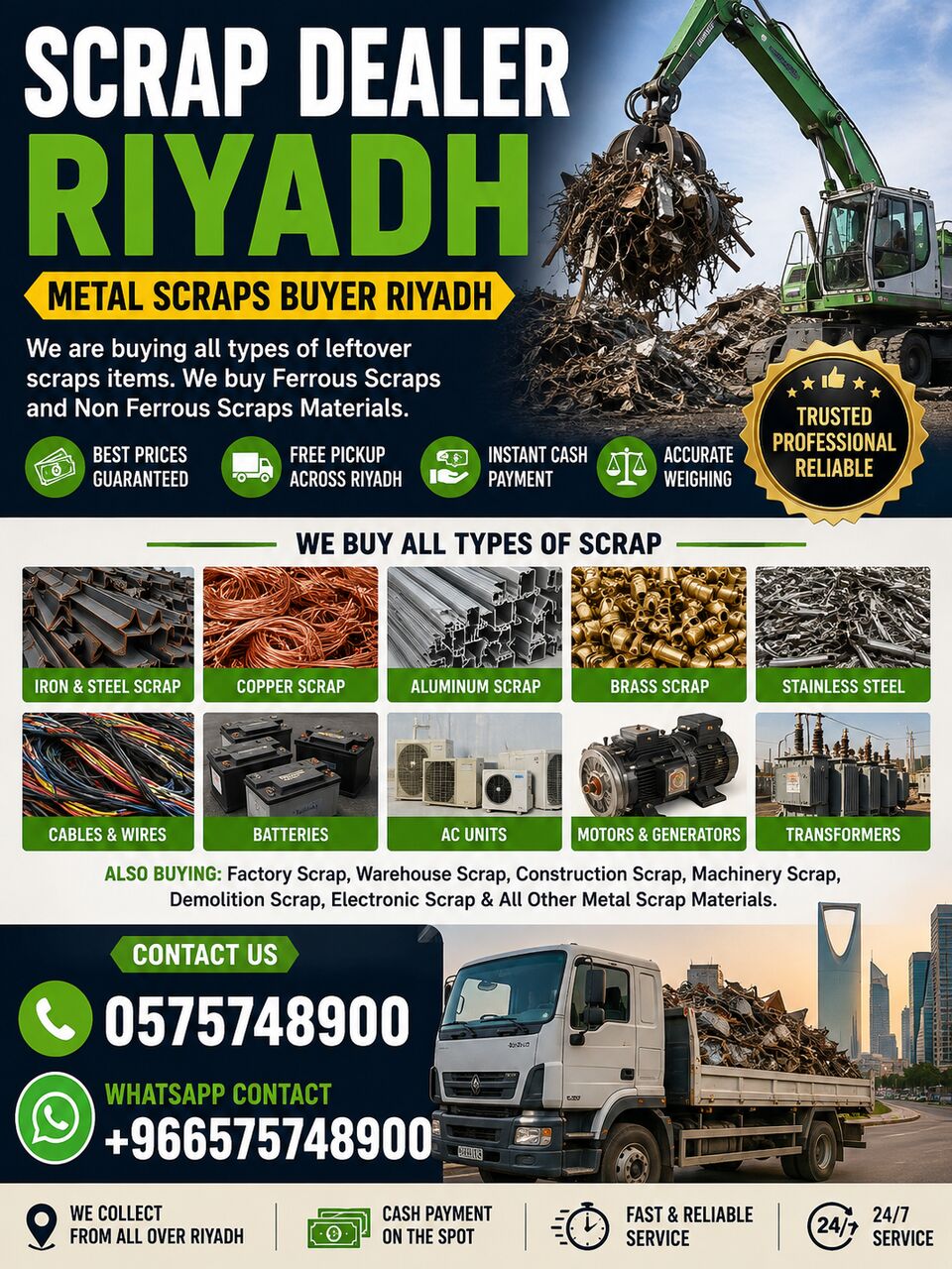 Al Kharj, Items Wanted, Metal Scrap Dealer Riyadh Scraps Buyer 0575748900