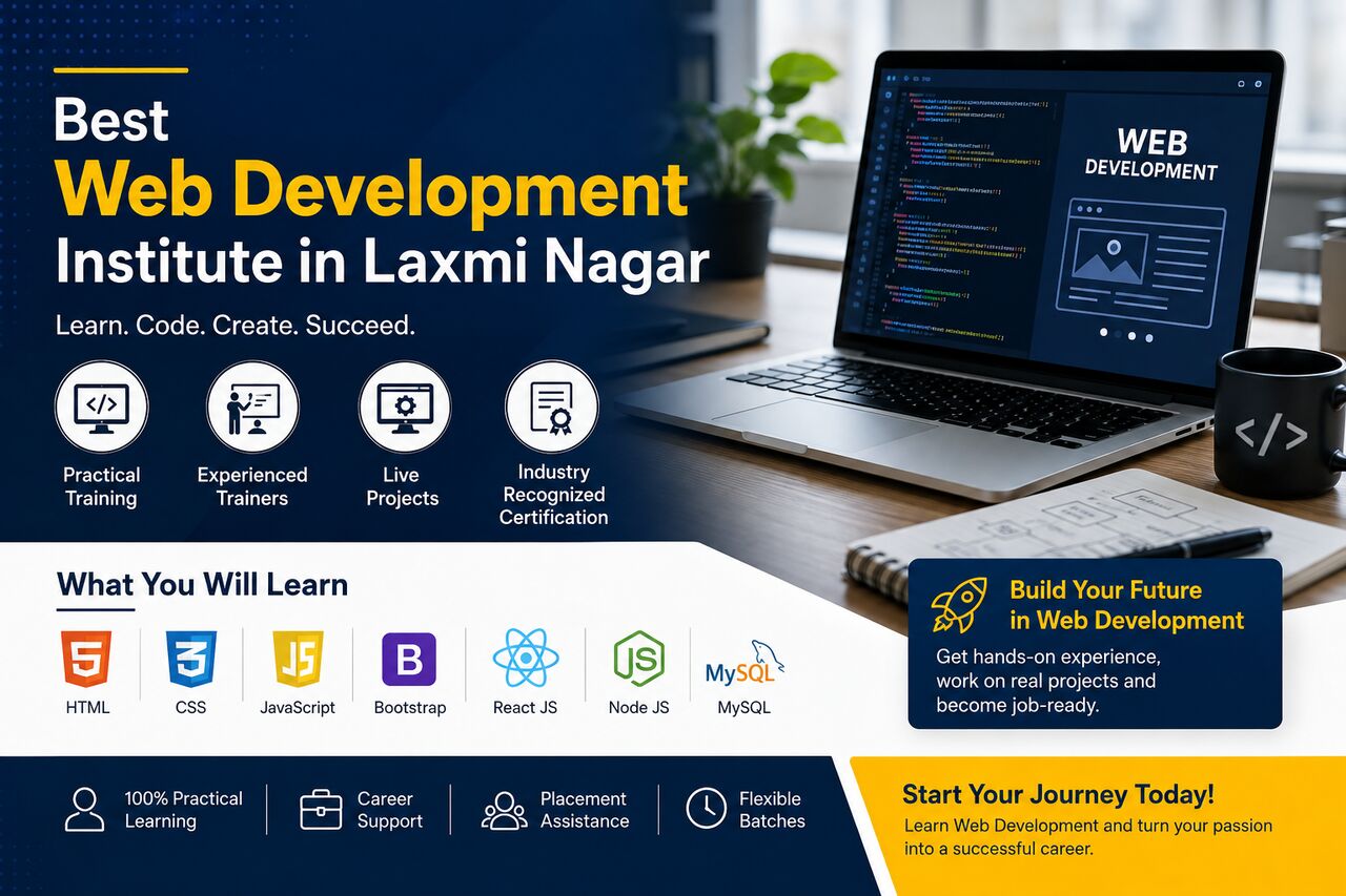 Laxmi Nagar, Education, Best Web Development Institute In Laxmi Nagar For Practical Training