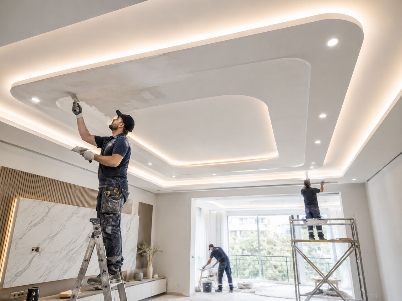 Riyadh, Construction, Saudi Ceiling Works | مقاولو تركيب وتنفيذ ألواح الجبس بورد ف