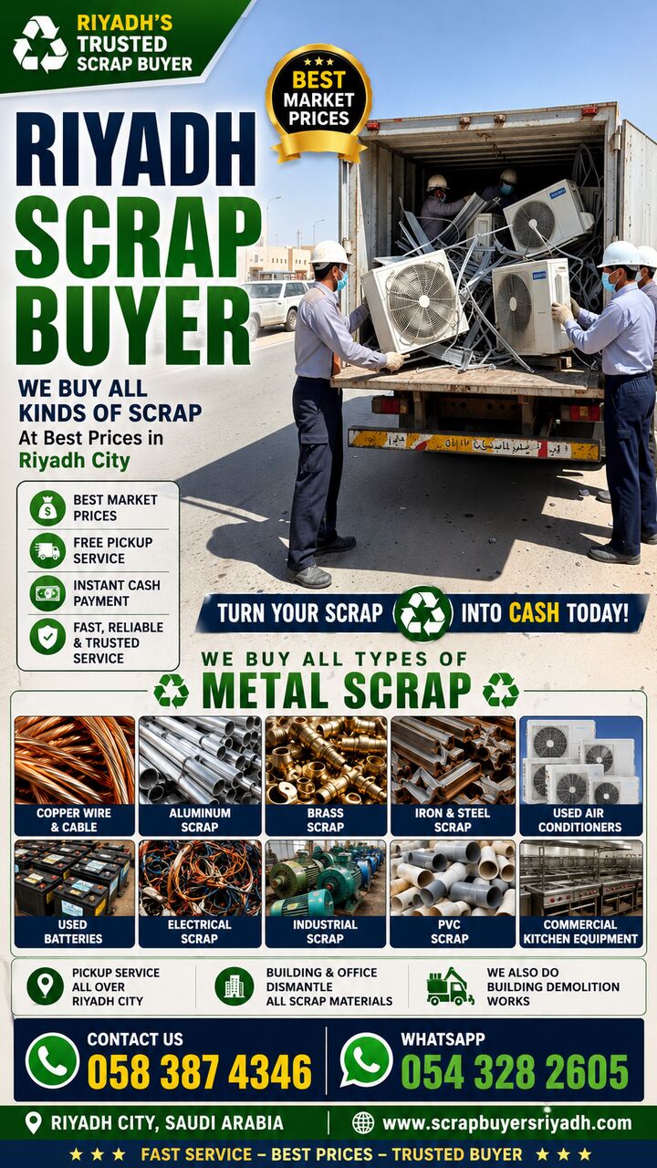 Riyadh, Items Wanted, Riyadh Scrap Buyer Scrap Dealer Scrap Trading Company Building Demolition Works Riyadh Cit