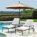 Market Umbrella And Stand For Flexible Outdoor Shade And Seating