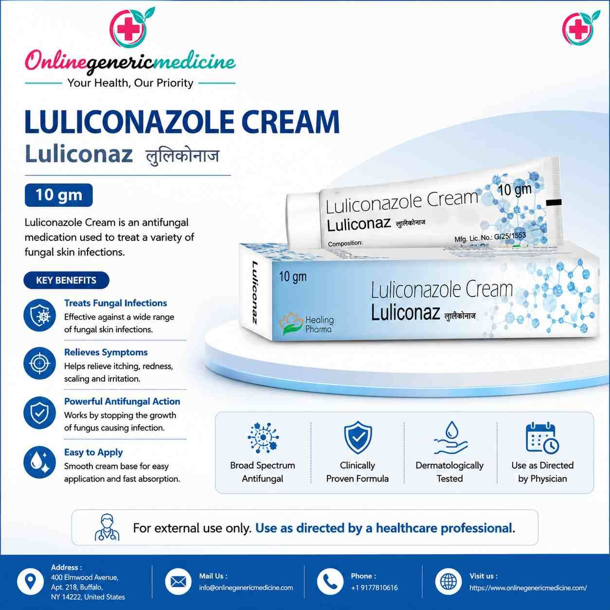 New York, Health, Luliconaz Cream &ndash; Luliconazole For Ringworm & Fungal Skin Care | Online Generic Medicine