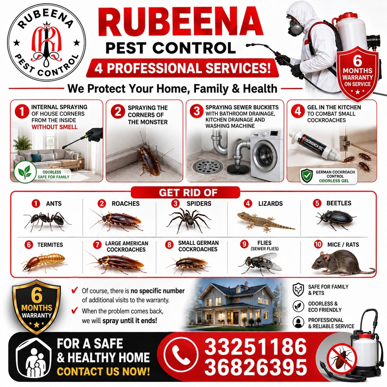 Manama, Pest Control, Pest Control Services Special Offer Just Only 15 BHD Call Now